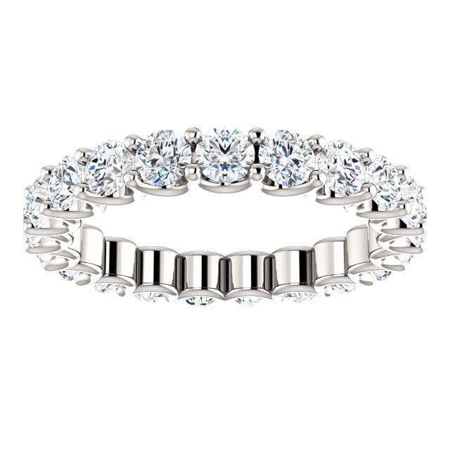 2.00ct 14k Diamond Eternity Band with Scalloped Style Shared Prongs