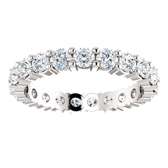 1.50ct 14k Low Profile Diamond Eternity Band with Shared Prongs