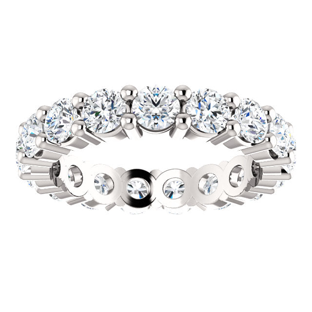 2.55ct 14k Low Profile Diamond Eternity Band with Shared Prongs