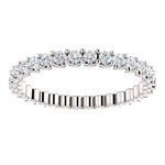 3/4ct 14k Diamond Eternity Band with Scalloped Style Shared Prongs