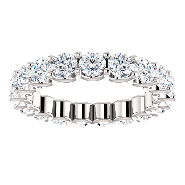 3.00ct 14k Diamond Eternity Band with Scalloped Style Shared Prongs