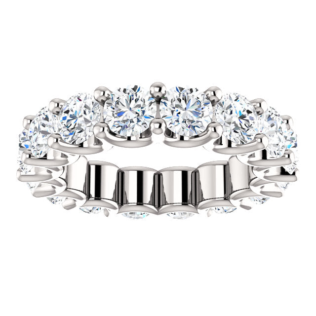5.75ct 14k Diamond Eternity Band with Scalloped Style Shared Prongs