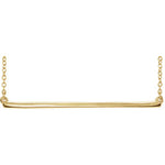 14K Gold Gold Straight Bar Necklace