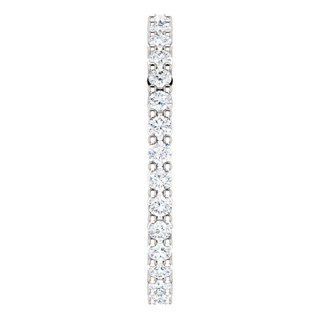5/8ct 14k Low Profile Diamond Eternity Band with Shared Prongs