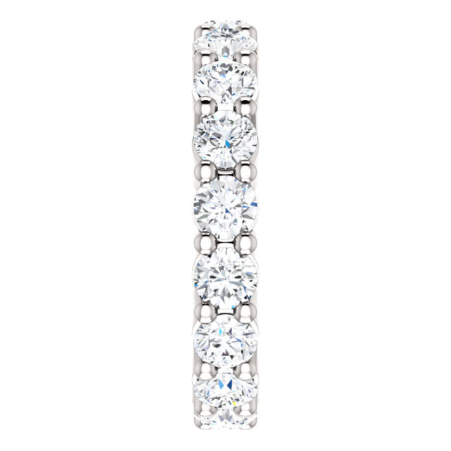 2.55ct 14k Low Profile Diamond Eternity Band with Shared Prongs