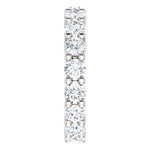 2.55ct 14k Low Profile Diamond Eternity Band with Shared Prongs