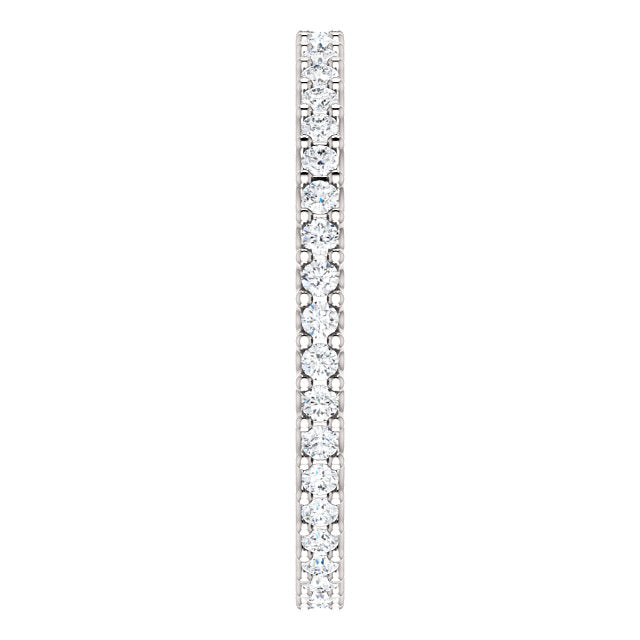 3/8ct 14k Diamond Eternity Band with Scalloped Style Shared Prongs