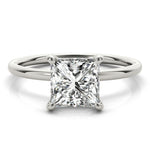 Lucy: Hidden Halo Princess Cut Diamond Engagement Ring