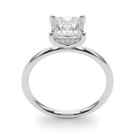 Lucy: Hidden Halo Princess Cut Diamond Engagement Ring