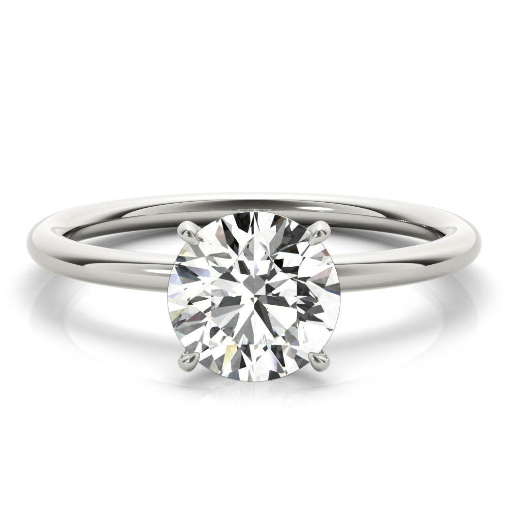 Lucy: Hidden Halo Round Diamond Engagement Ring