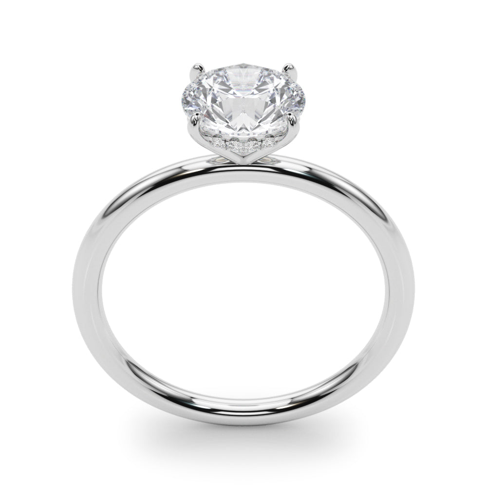 Lucy: Hidden Halo Round Diamond Engagement Ring