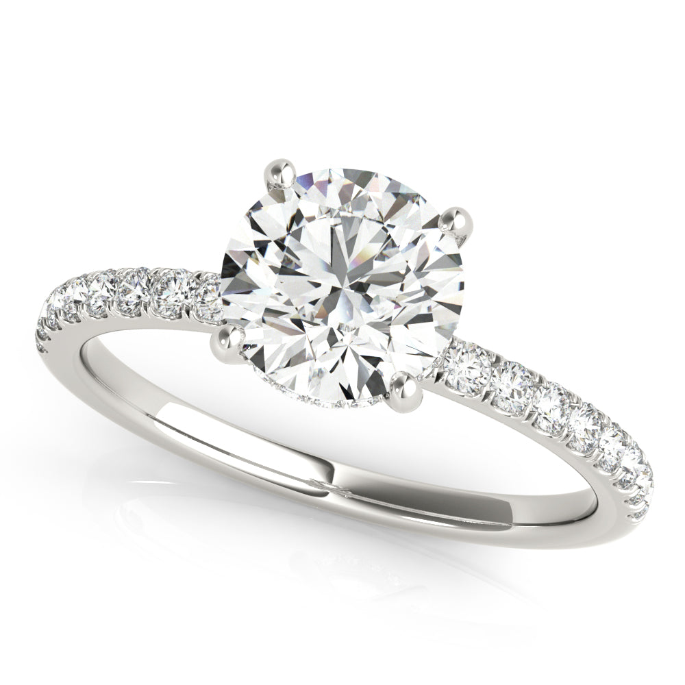 Lindsey: Hidden Halo Round Diamond Engagement Ring
