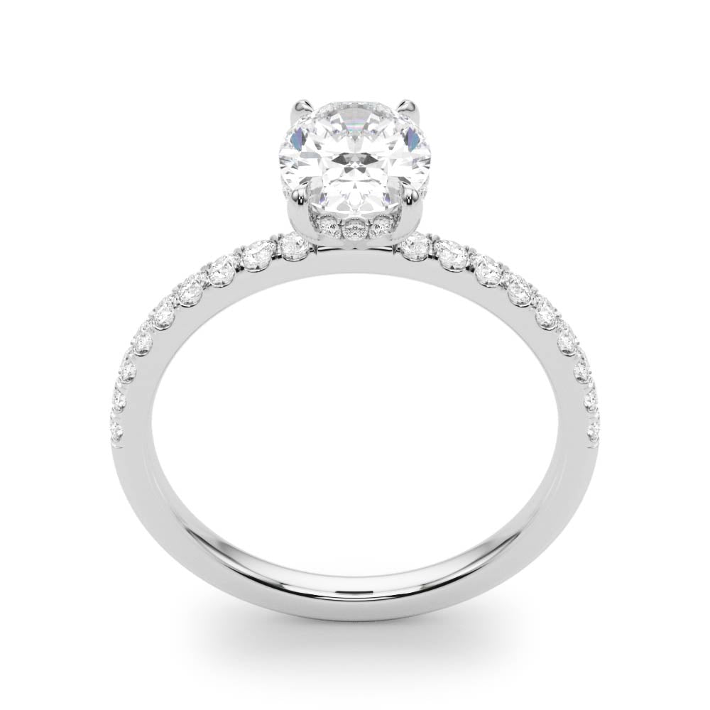 Lindsey: Hidden Halo Oval Diamond Engagement Ring