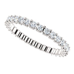 3/4ct 14k Diamond Eternity Band with Scalloped Style Shared Prongs