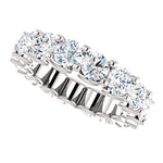 5.75ct 14k Diamond Eternity Band with Scalloped Style Shared Prongs