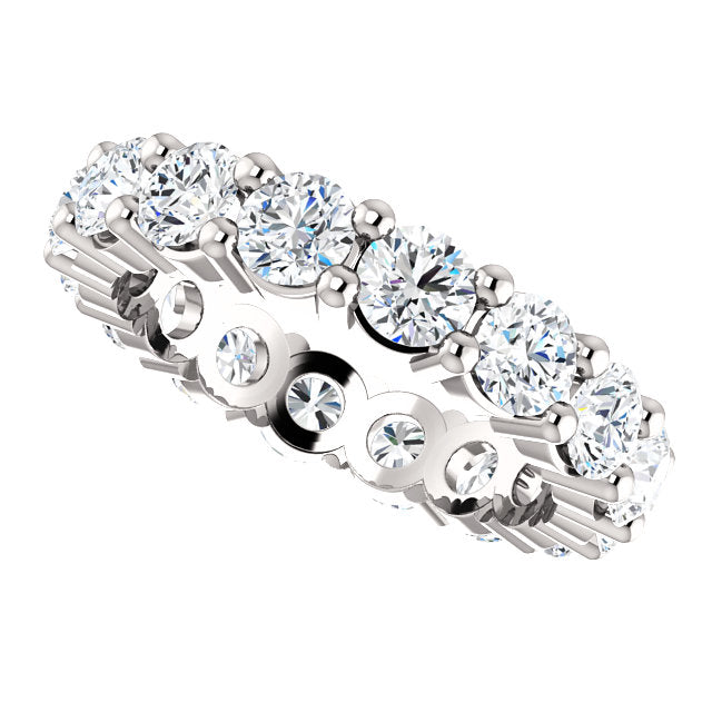 3.20ct 14k Low Profile Diamond Eternity Band with Shared Prongs