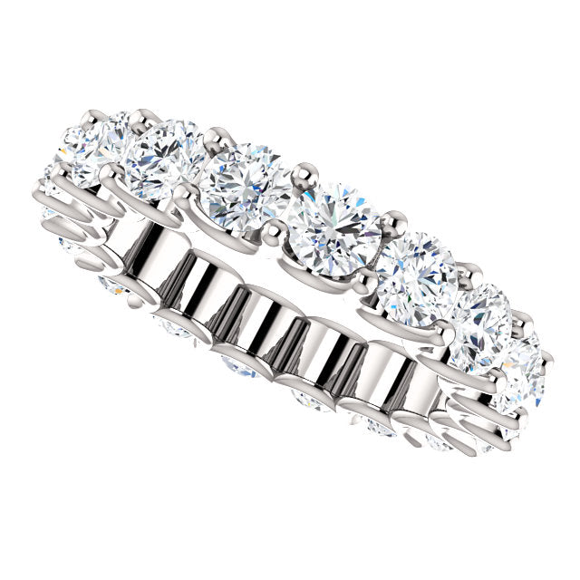3.75ct 14k Diamond Eternity Band with Scalloped Style Shared Prongs