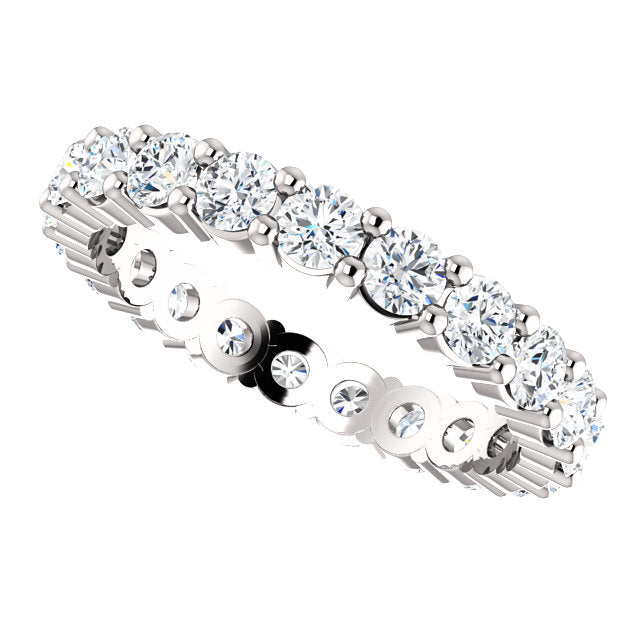 1.50ct 14k Low Profile Diamond Eternity Band with Shared Prongs