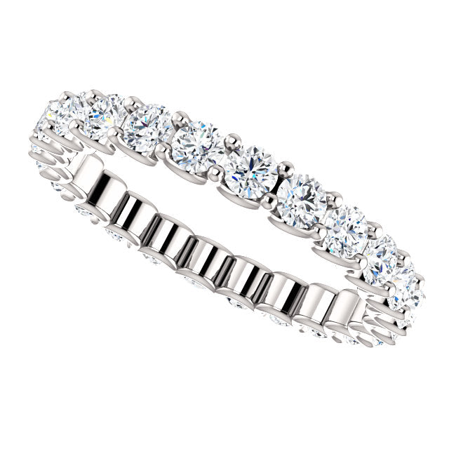1.75ct 14k Diamond Eternity Band with Scalloped Style Shared Prongs