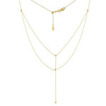 14K Gold Double Strand Adjustable Necklace