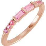 Pink Rainbow Stackable Ring