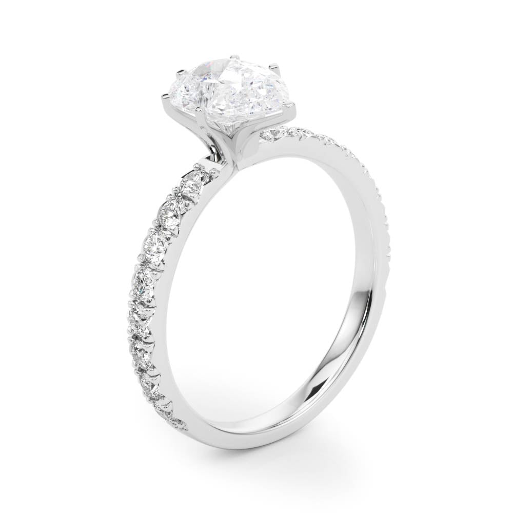 Round Solitaire Engagement Rings Side View