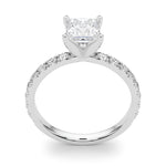 Jamie: Princess Cut Diamond Engagement Ring with Side Stones