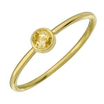 14K Yellow Gold Birthstone Stackable Rings