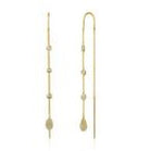 14K Yellow Gold Diamond Threader Earrings