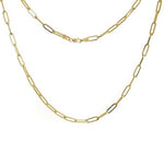 14K Gold Paper Link Necklace