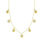 Dangle Diamond Star Necklace