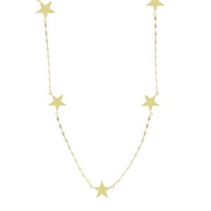 14K Yellow Gold Star by the Yard Necklace