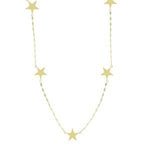 14K Yellow Gold Star by the Yard Necklace