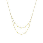 14K Yellow Gold Double Strand Star by the Yard Necklace