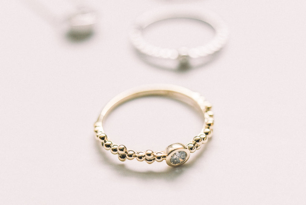 Bubble Diamond Stackable Ring