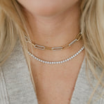 14K Gold Classic Tennis Necklace
