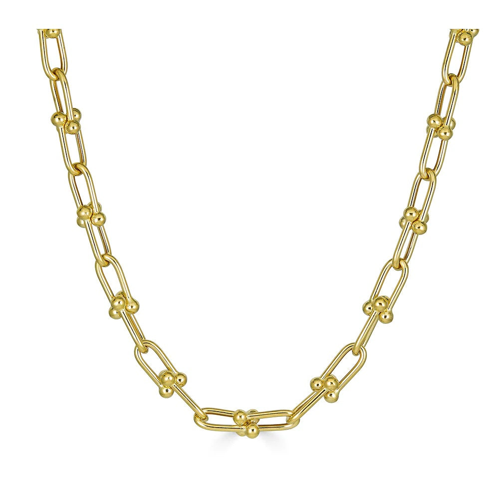 14K Yellow Gold Ball & Chain Necklace