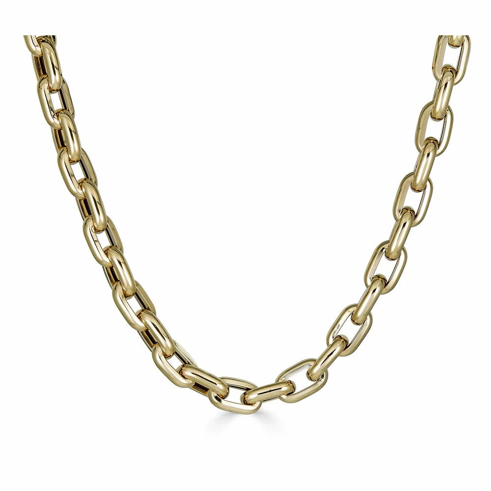 14K Yellow Gold Oval Chunky Chain Necklace