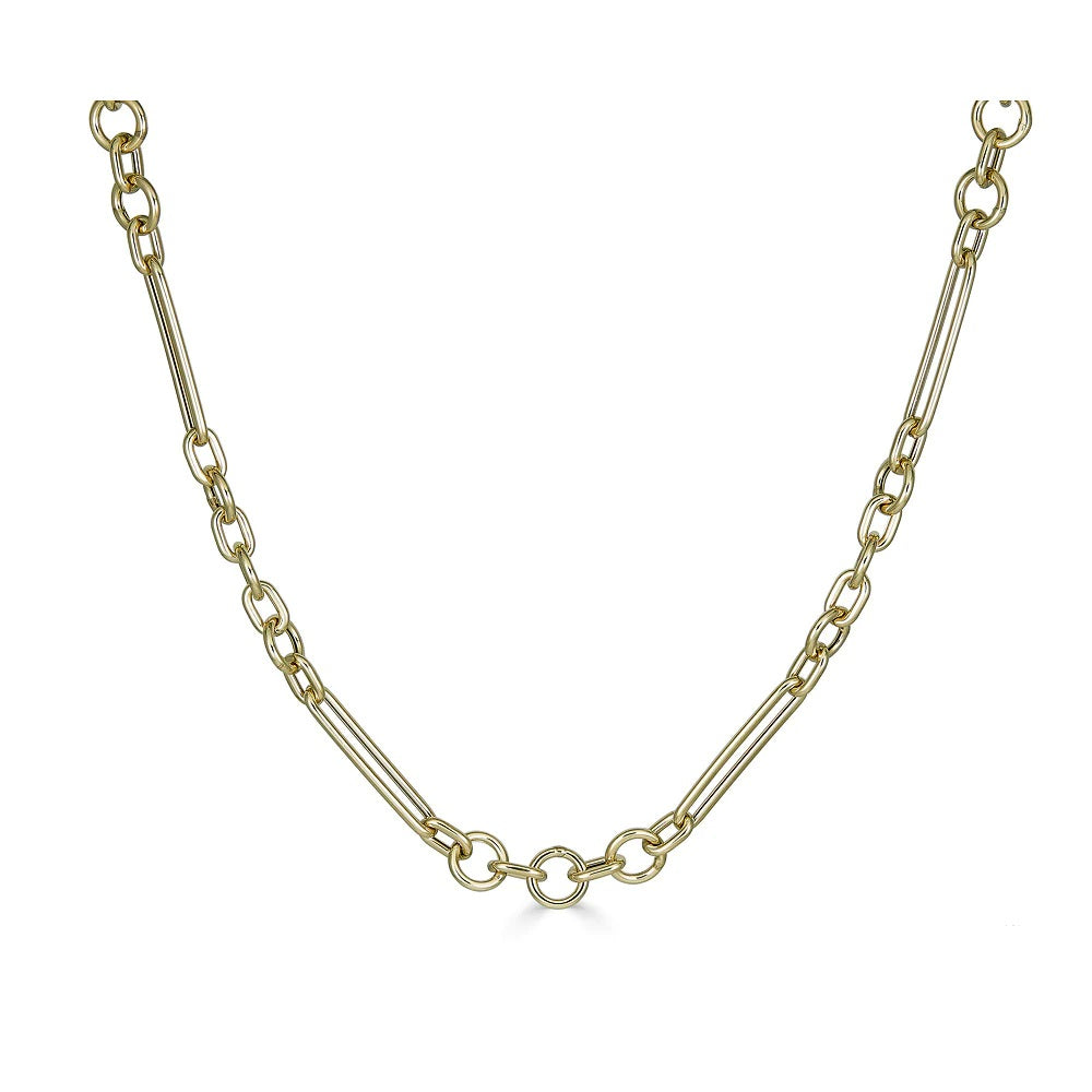 Mazin Jewels Toggle Clasp Link Necklace - Gold