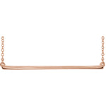 14K Gold Gold Straight Bar Necklace