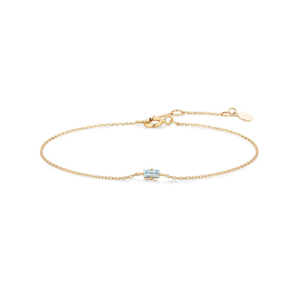 Handmade Aquamarine Stone 925 Sterling Silver Bracelet for Women –  silverbazaaristanbul