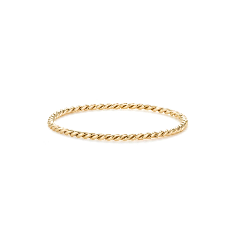 14K Yellow Gold Eternity Twist Stackable Band