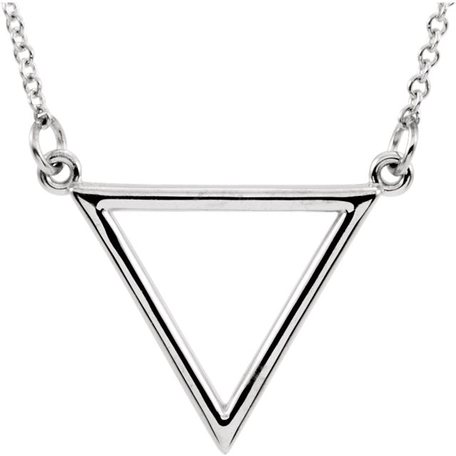 14K Gold Gold Triangle Necklace