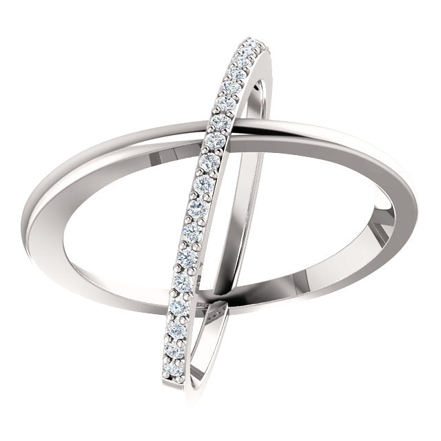 Criss-Cross Diamond Ring