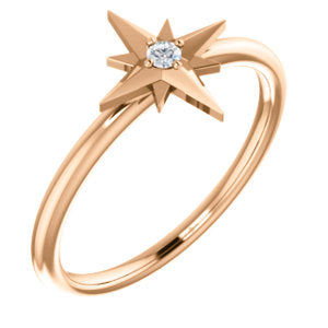 Stackable Starburst Diamond Ring