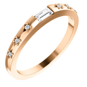 Starburst Diamond Stackable Ring