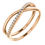 Diamond Criss-Cross Ring